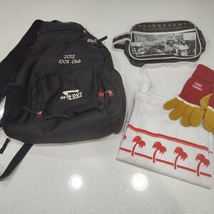 In N Out Backpack, Pouch With Handle, Gloves And Apron